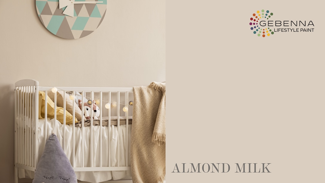 Gebenna Vægmaling: Almond Milk Farveprøve