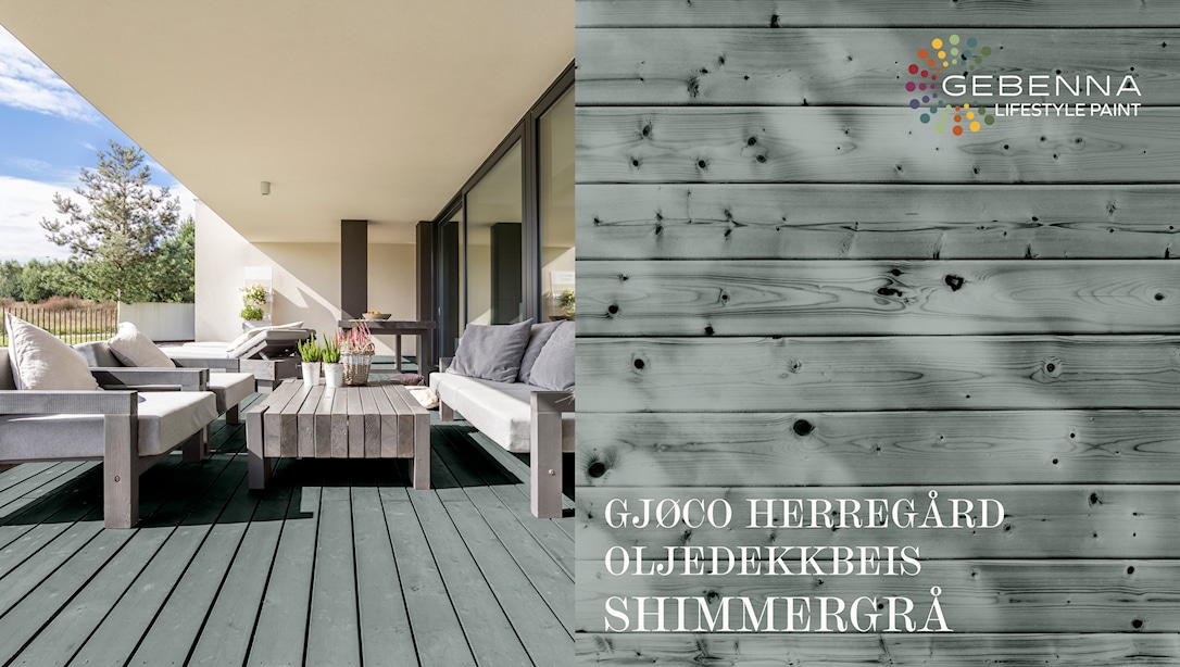 Gjøco Herregård Exclusive Oljedekkbeis: Shimmergrå 9 l